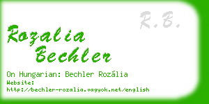 rozalia bechler business card